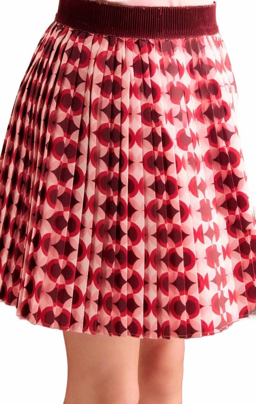 NEW ABEL & LULA girl's pleated mini skirt in red